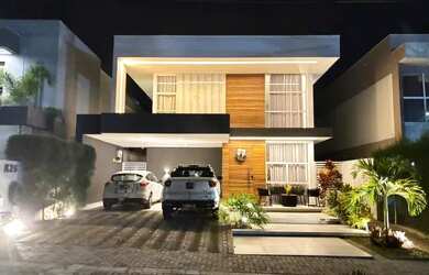 Imagem: A casa em condomínio possui 4 Dormitórios, 5 Banheiros, 4