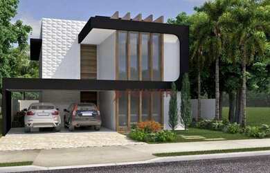 Imagem: A casa em condomínio possui 4 Dormitórios, 5 Banheiros, 4