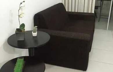 Imagem: O apartamento possui 1 Dormitório, 1 Banheiro, 1 Vaga na garagem