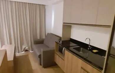 Imagem: O apartamento possui 1 Dormitório, 1 Banheiro, 1 Vaga na garagem