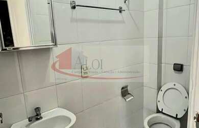 Imagem: O apartamento possui 1 Dormitório, 1 Banheiro, 1 Vaga na garagem