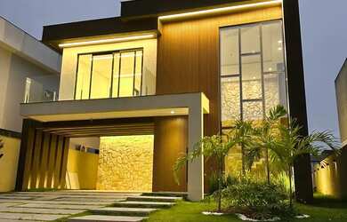 Imagem: A casa em condomínio possui 4 Dormitórios, 5 Banheiros, 4