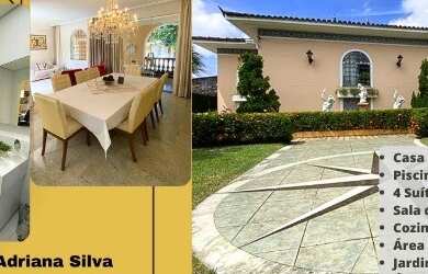 Imagem: A casa possui 4 Dormitórios, 4 Banheiros, 3 Vagas na garagem