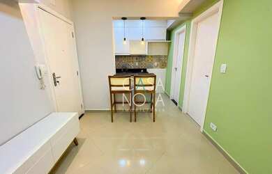 Imagem: O apartamento possui 1 Dormitório, 1 Banheiro, 1 Vaga na garagem