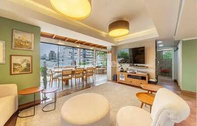 Imagem: O apartamento na cobertura possui 4 Dormitórios, 3 Banheiros