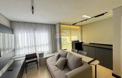 Imagem 1: Apartamento Mobiliado para locação em Pinheiros com 1 quarto, 1 suíte, 1 lavabo, sem vaga