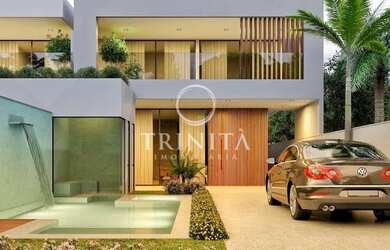 Imagem: A casa em condomínio possui 4 Dormitórios, 5 Banheiros, 2