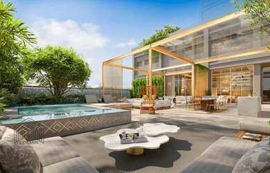 Imagem: O apartamento na cobertura possui 4 Dormitórios, 5 Banheiros