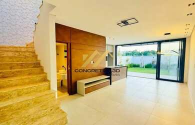 Imagem: A casa em condomínio possui 3 Dormitórios, 4 Banheiros, 2