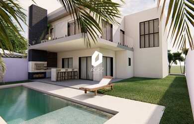 Imagem: A casa em condomínio possui 3 Dormitórios, 3 Banheiros, 4