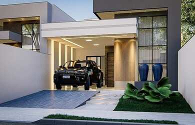 Imagem: A casa possui 4 Dormitórios, 3 Banheiros, 2 Vagas na garagem