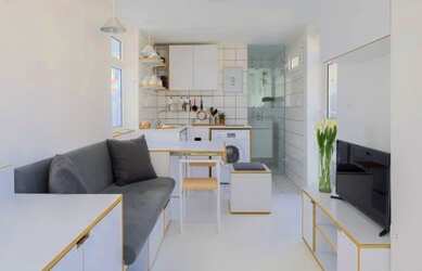 Imagem: O apartamento possui 1 Dormitório, 1 Banheiro, 33m² de Área