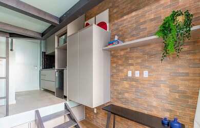 Imagem: O studio possui 1 Dormitório, 1 Banheiro, 21m² de Área, Imóvel