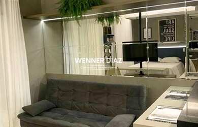 Imagem: O studio possui 1 Dormitório, 1 Banheiro, 1 Vaga na garagem