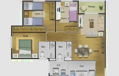 Imagem 3: Apartamento na Frente do Oba em Jundiai - 3 Dormitórios 1 Suite
