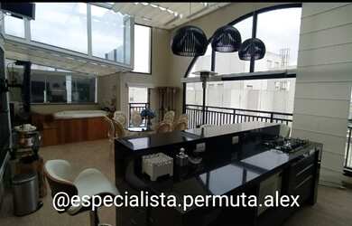 Imagem: O apartamento na cobertura possui 4 Dormitórios, 5 Banheiros