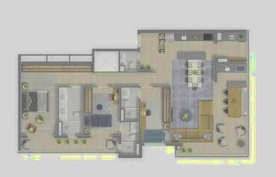 Imagem: O apartamento possui 3 Dormitórios, 4 Banheiros, 2 Vagas na