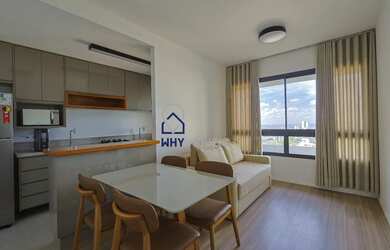 Imagem: O apartamento possui 1 Dormitório, 1 Banheiro, 1 Vaga na garagem