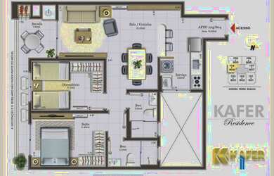 Imagem 11: Apartamento c/ 2 quartos, suíte , 75 m², sacada com churrasqueira no...