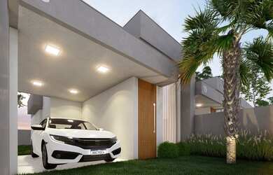 Imagem: A casa possui 2 Dormitórios, 2 Banheiros, 2 Vagas na garagem