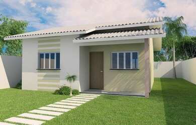 Imagem: A casa possui 3 Dormitórios, 2 Banheiros, 2 Vagas na garagem