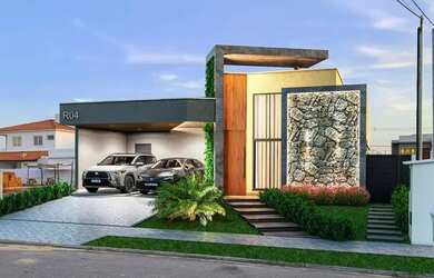 Imagem: A casa possui 3 Dormitórios, 4 Banheiros, 2 Vagas na garagem