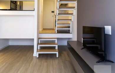 Imagem 5: Studio nunca habitado 28,44 , com mezanino e pé direito alto 3,40, em...