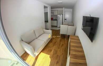 Imagem: O apartamento possui 1 Dormitório, 1 Banheiro, 1 Vaga na garagem