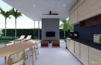 Imagem: A casa em condomínio possui 4 Dormitórios, 5 Banheiros, 4