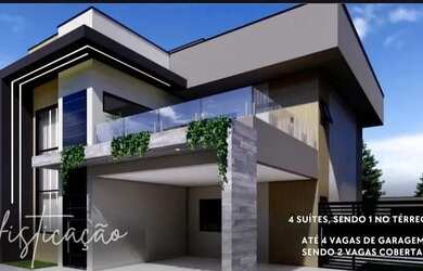 Imagem: A casa em condomínio possui 4 Dormitórios, 5 Banheiros, 4