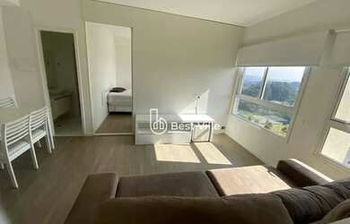 Imagem: O apartamento possui 1 Dormitório, 1 Banheiro, 1 Vaga na garagem