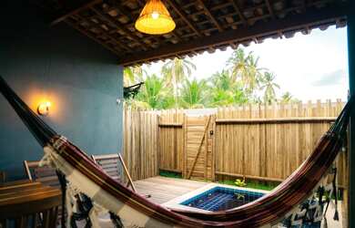 Imagem 9: Chalés do Patacho. Piscina, Churrasqueira, Acomodam 3 pessoase1 Dormitório