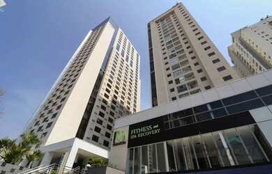 Imagem: O apartamento possui 1 Dormitório, 1 Banheiro, 1 Vaga na garagem