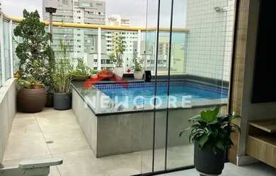 Imagem: O apartamento na cobertura possui 3 Dormitórios, 4 Banheiros