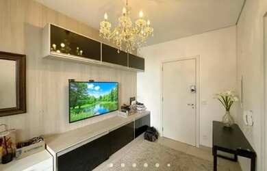 Imagem: O apartamento possui 1 Dormitório, 1 Banheiro, 1 Vaga na garagem