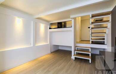 Imagem 6: Studio nunca habitado 28,44 , com mezanino e pé direito alto 3,40, em...