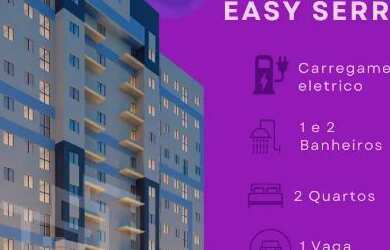 Imagem: O apartamento possui 2 Dormitórios, 1 Banheiro, 1 Vaga na garagem