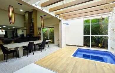 Imagem: A casa em condomínio para alugar possui 4 Dormitórios, 5 Banheiros