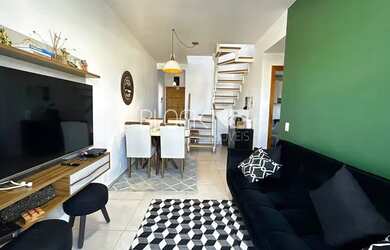 Imagem: O apartamento na cobertura possui 2 Dormitórios, 2 Banheiros