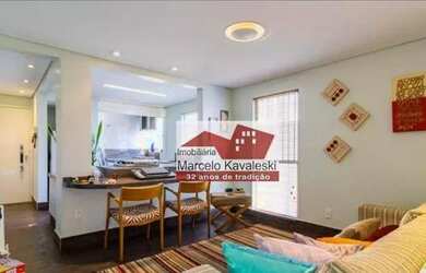 Imagem: O apartamento possui 1 Dormitório, 1 Banheiro, 1 Vaga na garagem