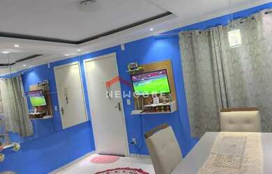 Imagem: O apartamento possui 2 Dormitórios, 1 Banheiro, 1 Vaga na garagem