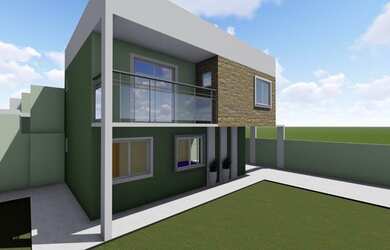 Imagem: A casa possui 3 Dormitórios, 3 Banheiros, 2 Vagas na garagem