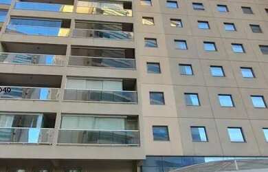 Imagem: O apartamento possui 1 Dormitório, 1 Banheiro, 1 Vaga na garagem