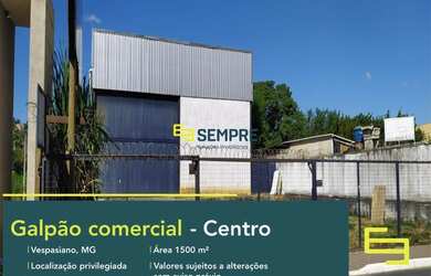 Imagem: O depósito possui 1340m² de Área e está localizado em Centro