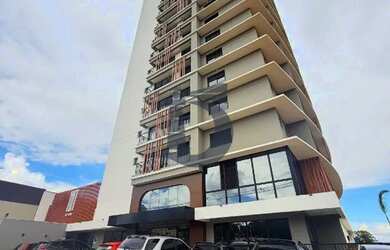 Imagem: O apartamento possui 1 Dormitório, 1 Banheiro, 1 Vaga na garagem