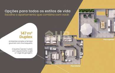 Imagem 14: Cobertura duplex com 03 dormitórios sendo 01 duíte e 01 vaga de garagem Bairro Piçarras Gu