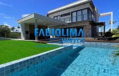 Imagem: A casa em condomínio possui 4 Dormitórios, 4 Banheiros, 4