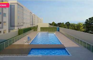 Imagem: O apartamento possui 2 Dormitórios, 1 Banheiro, 1 Vaga na garagem