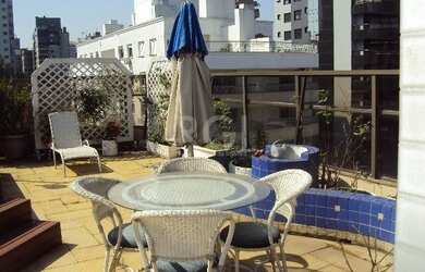 Imagem: O apartamento na cobertura possui 3 Dormitórios, 4 Banheiros