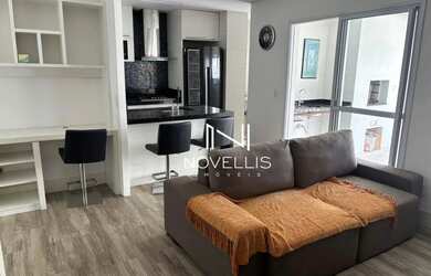 Imagem: O apartamento possui 1 Dormitório, 2 Banheiros, 1 Vaga na garagem